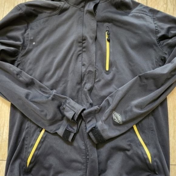 Columbia Women's interchange Match Play Parka jacket Black With Yellow Zips. - Picture 2 of 13